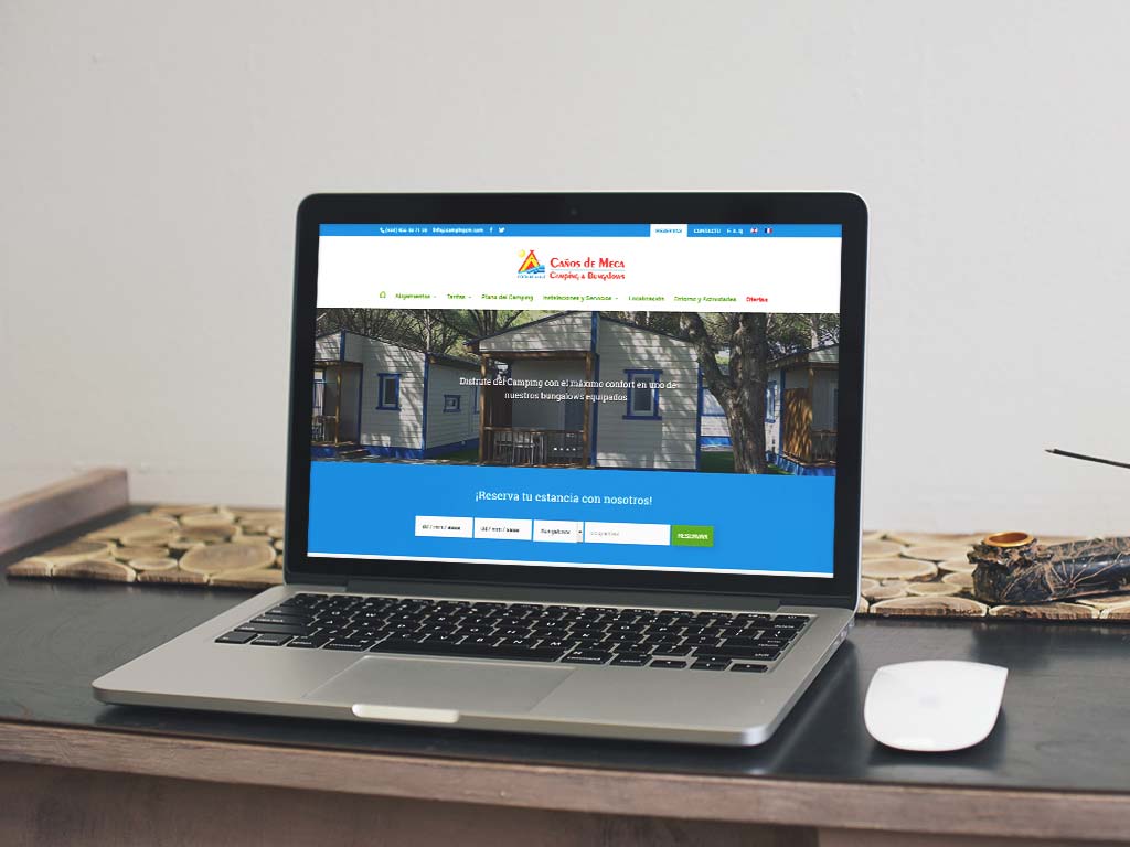 Camping Bungalows Caños de Meca confía en DANTIA para el desarrollo de su web corporativa
