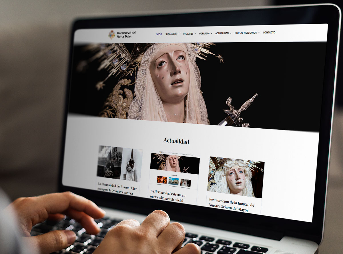 La Hermandad del Mayor Dolor de Jerez estrena su nueva página web oficial desarrollada por DANTIA Tecnología